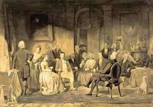 Robert Burns 1759-96 at Lord Monboddos 1714-99 Party by James Edgar