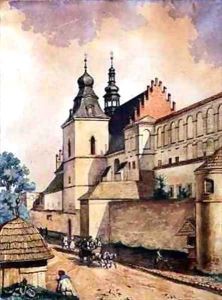 In Front of the Norbertine Monastery Kozienice by Walery Eljasz-Radzikowski