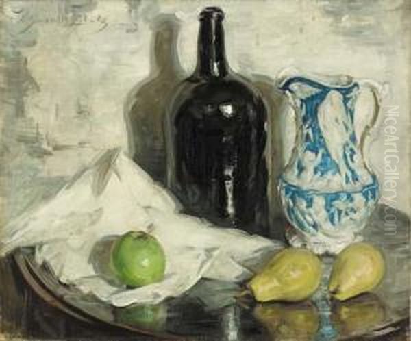 Still Life With Pears, Apple And Jug - view 1