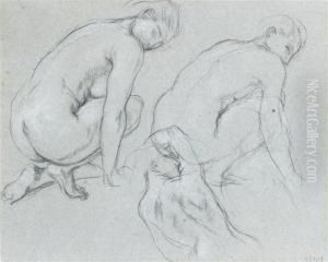Studies Of A Nude Figure by Charles Haslewood Shannon