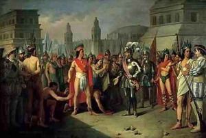The Imprisonment of Guatimocin by the Troops of Hernan Cortes