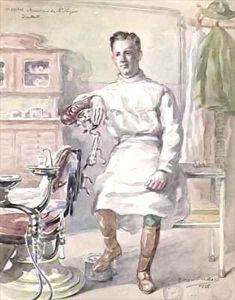 Military Dentist at the American Hospital of St Nazaire by Georges Eveillard