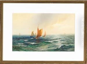 Fishing Boats Under An Approaching Storm by John Shapland