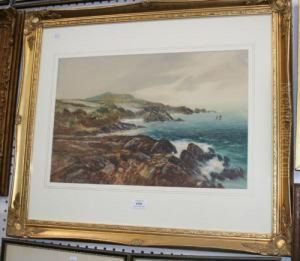 Coastal Landscape With Cliffs by John Shapland