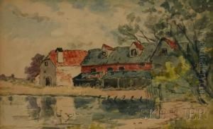 Landscape With Farmstead And Pond by Frank Henry Shapleigh