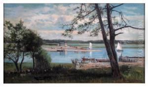 Boats On A Newburyportinlet by Frank Henry Shapleigh