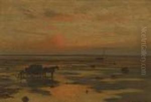 Luminous Marsh Landscape by Frank Henry Shapleigh