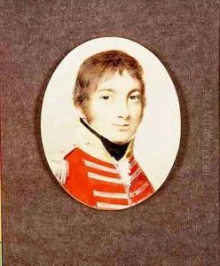 Miniature of Colonel J Houlton of the Wiltshire Militia