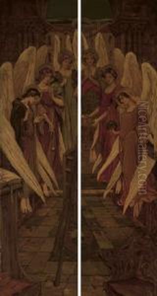 Angels In A Basilica; And Another Similar - view 1