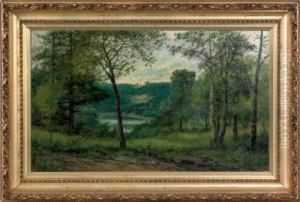 Landscape With Lake Signed Lower Left Landscape With Lake Signed Lower Left