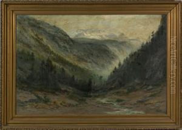 Mountainous Landscape With Stream - view 1
