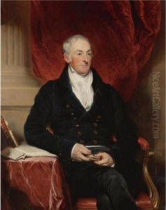 Portrait Of John Evelyn Of Wotton by Martin Archer Shee