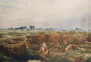 Peat Cutters by George Sheffield