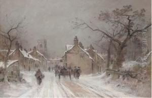 Wintertime, The Entrance To A Village