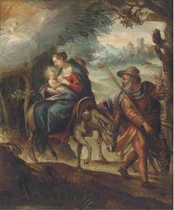 The Flight into Egypt 2 by Adam Elsheimer