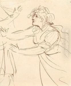 Young Woman In A Hurry by Samuel Shelley