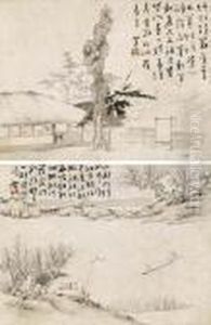 Landscape, Figure by Huang Shen