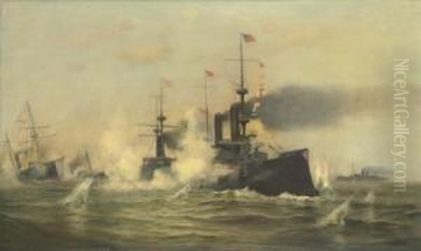Admiral Dewey's Flagship Entering Manila Bay - view 1