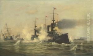 Admiral Dewey's Flagship Entering Manila Bay