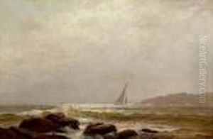 Sailing Off A Rocky Coast by Warren W. Sheppard