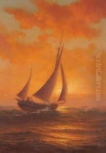 Sunset Sail - The Sailboat 'spray', Out Of Boston