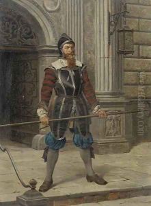 Zuruck guarding the entrance by Julius Ehrentraut