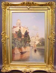 Gondolas On A Venetian Canal