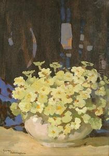 Still Life Of Primroses In A Bowl. - view 1