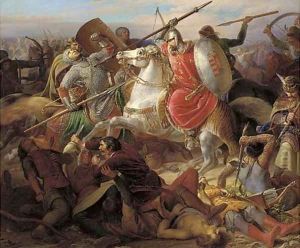 A cavalry skirmish at the battle of Grunwald