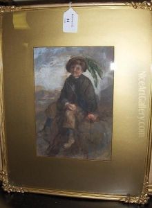 Peasant Boy With An Apple by Frederic James Shields