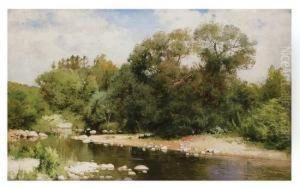 Forest Brook. by Andrei Nikolaevich Shilder