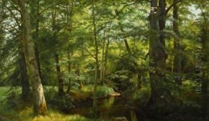 Waldlandschaft. Waldlandschaft.