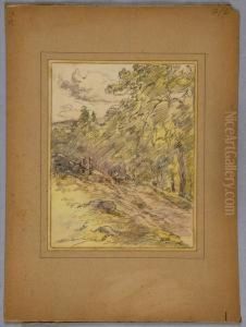 Group Of Watercolors And Pastellandscapes by Walter Shirlaw