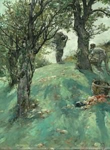 Gathering Apples by Walter Shirlaw