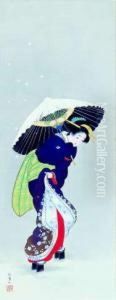 Setchu Bijin (beauty In Snow) by Uemura Shoen