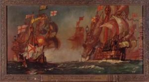 Spanish Fleet Driven Towards The Flanders Coast