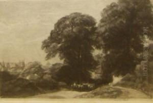 Figures
Horse And Cart In A Country Lane by Frank Short