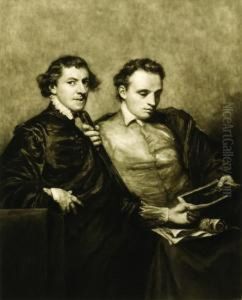 Portrait Of Two Gentleman by Frank Short