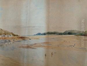 Figures On The Beach At Kippford, Scotland Figures On The Beach At Kippford, Scotland