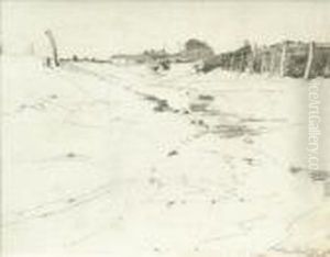Estuary At Low Tide by Frank Short