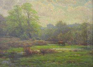 New Forest Scene With Horses by Frederik Golden Short