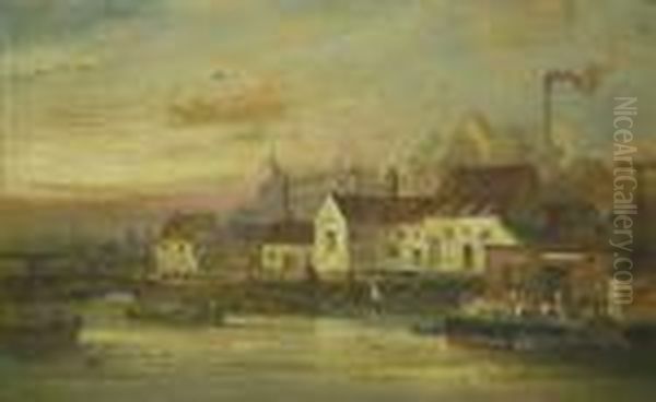 Newcastle-upon-tyne With Paddle Steamer At The Quay - view 1
