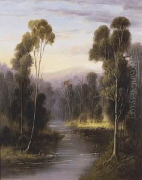Mount Riddell From The Grace Burn River - view 1