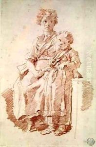 A Young Girl with her Sister