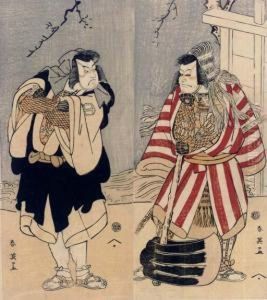 Sakata Hangoro Iii (left) And An Actor Of The Ichikawa Lineage