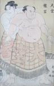 Sumo Wrestlers by Katsukawa Shunei