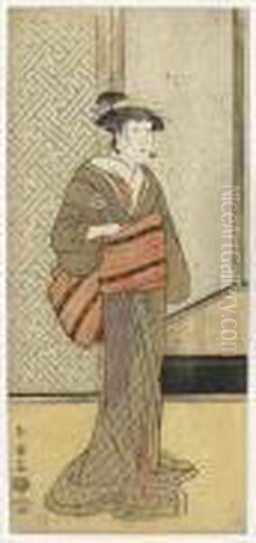 Portrait De L'acteur Osagawa Tsuneyo Ii Dans Un Role Feminin - view 1
