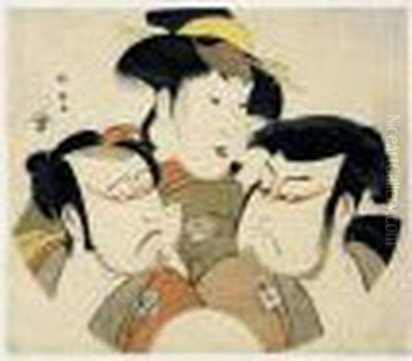 Portrait En Buste Des Acteurs
Sakata Hangoro Iii, Segawa Kikunojo Iii Et Ichikawa Yaozo Iii - view 1