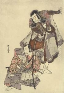 Full-length Portraits Of The Actors Ichikawa Danjuro And Nakamura Nakazo