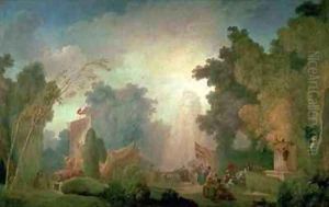 The Fete at Saint Cloud by Jean-Honore Fragonard